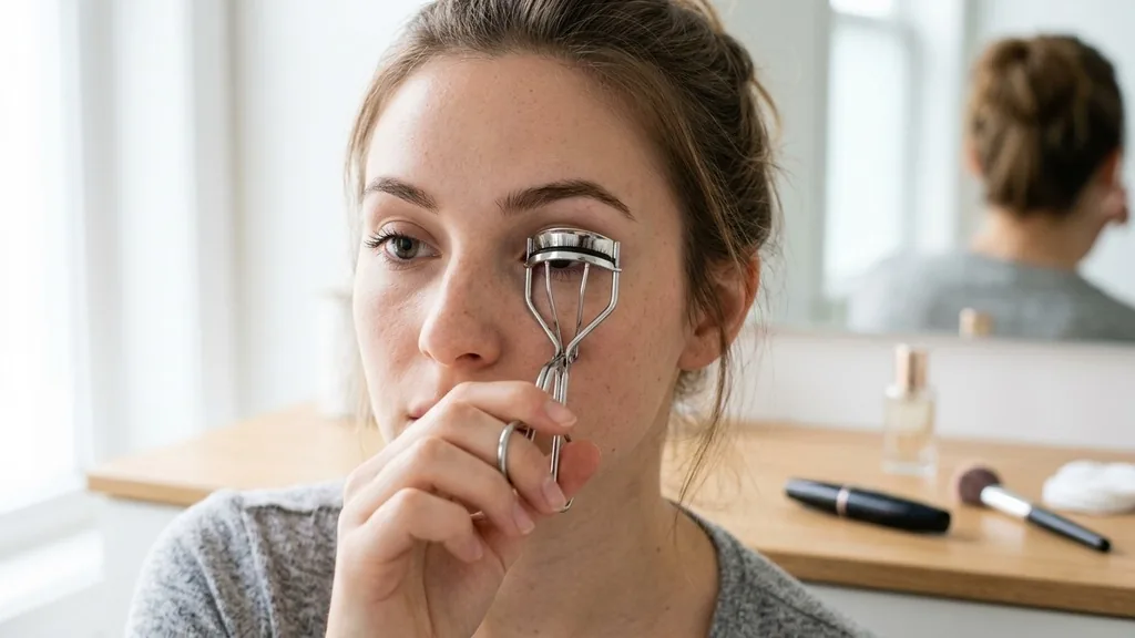do you curl eyelashes before or after mascara