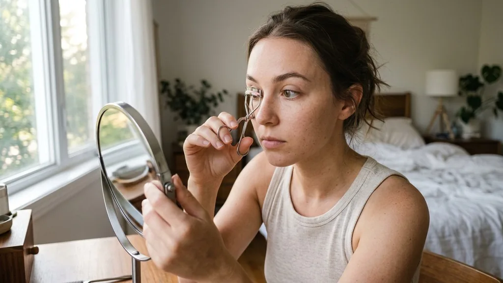 do you curl your eyelashes before or after mascara
