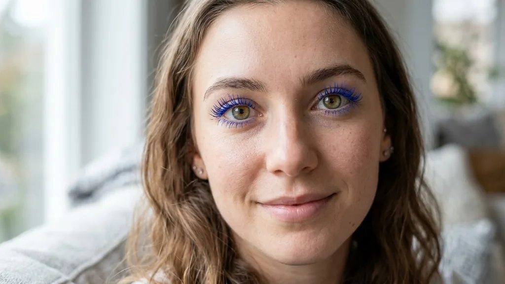 how to wear blue mascara