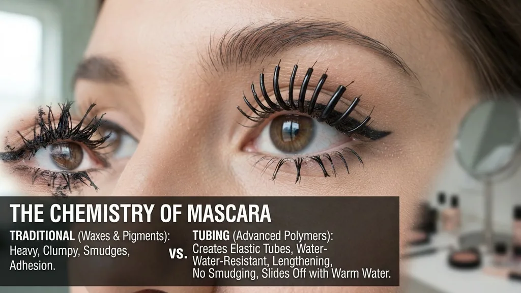 The Chemistry of Polymer-Based Mascara - how does tubing mascara work