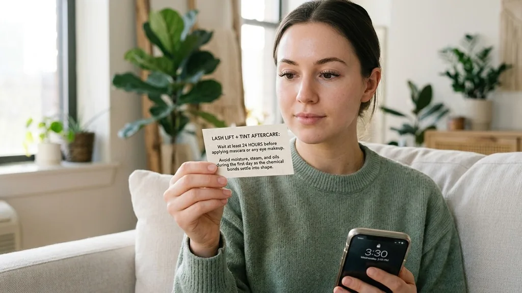 The Waiting Period After Your Appointment - can you wear mascara with a lash lift and tint