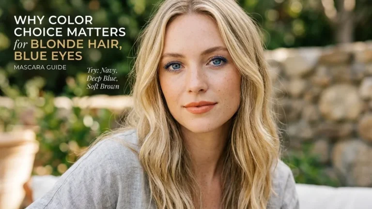 what color mascara for blue eyes and blonde hair