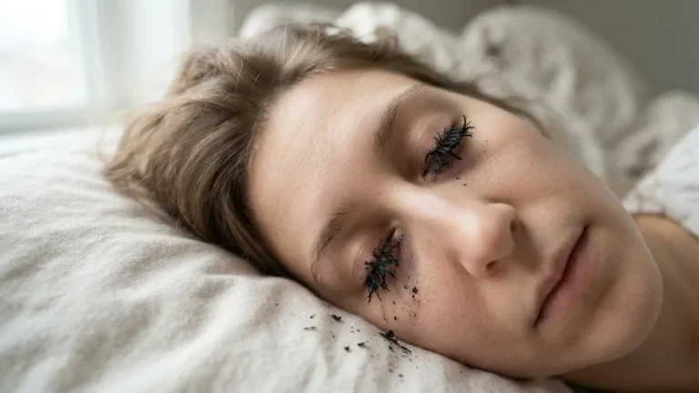 what happens if you sleep with mascara on