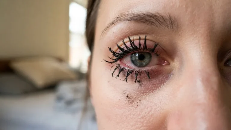 what happens if you sleep with mascara on